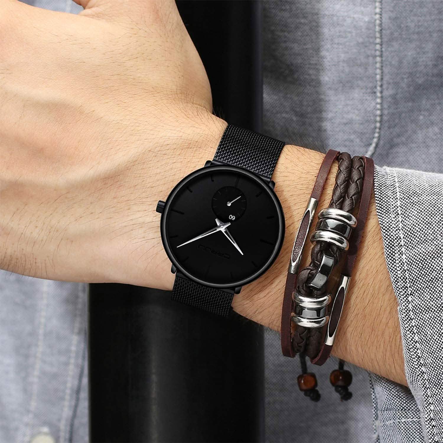 Men's Ultra-Thin Minimalist Waterproof Fashion Wrist Watch DailySale