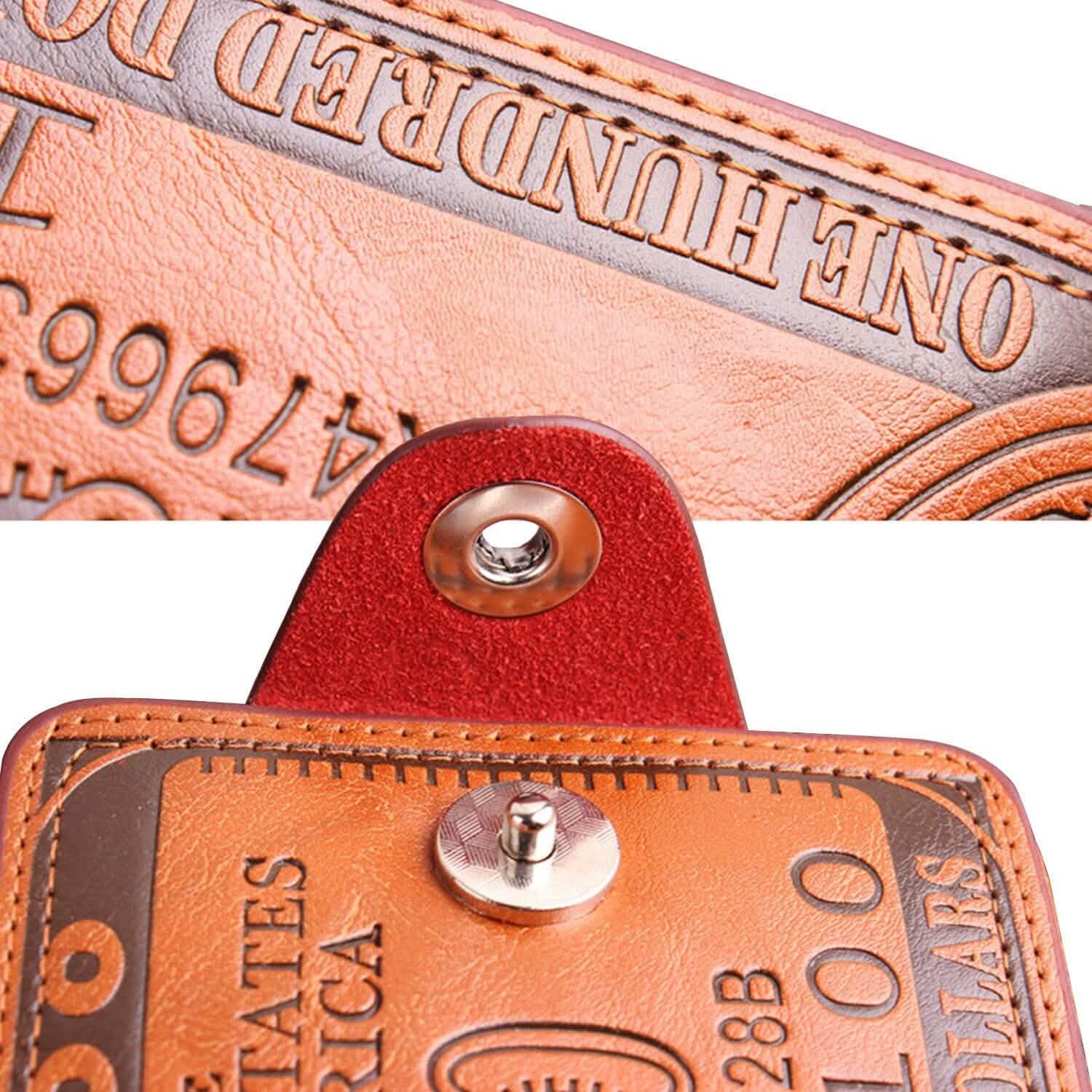 Men's USD Bill Wallet Billfold Leather Credit Card Photo Holder DailySale