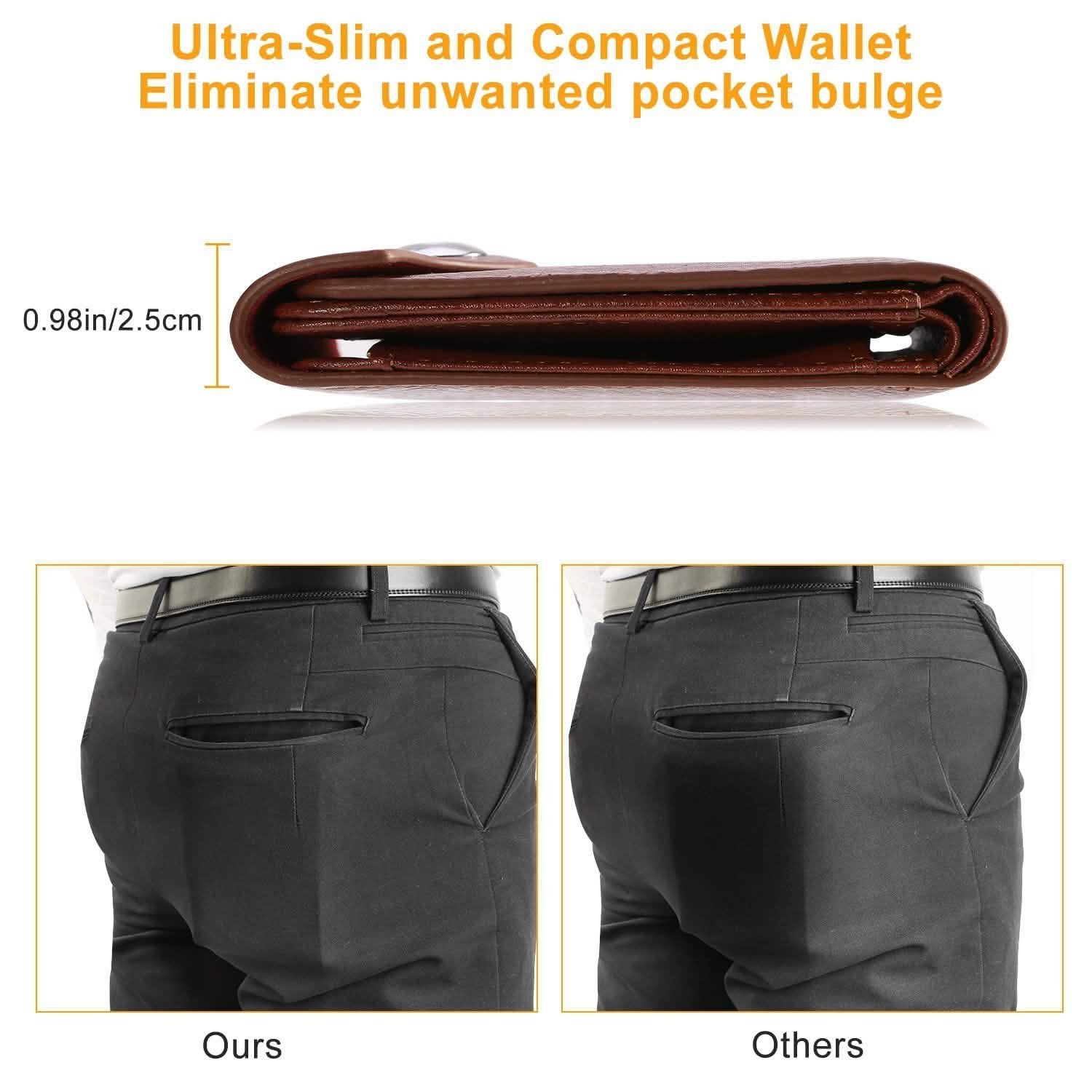 Men's Wallet PU Leather BiFold RFID Blocking Card Holder DailySale