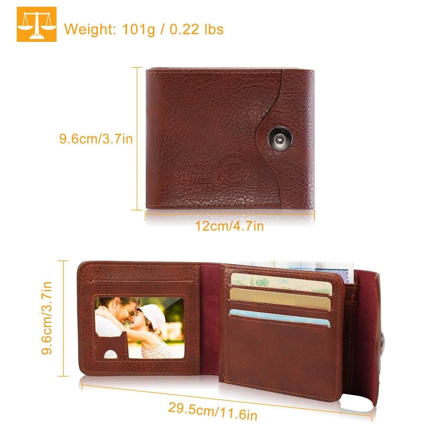 Men's Wallet PU Leather BiFold RFID Blocking Card Holder DailySale