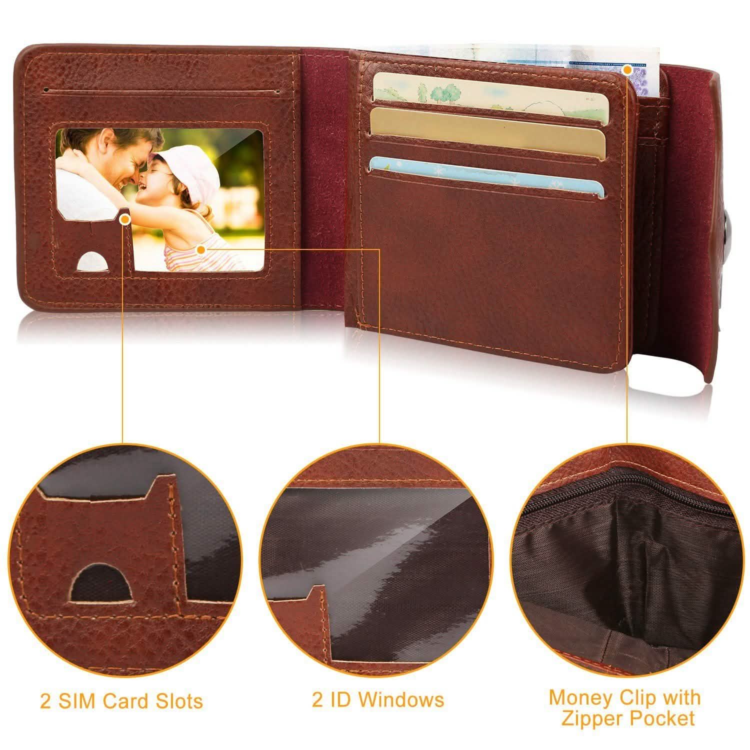 Men's Wallet PU Leather BiFold RFID Blocking Card Holder DailySale