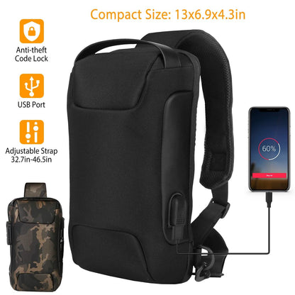 Men's Waterproof Anti-Theft Sling Backpack DailySale