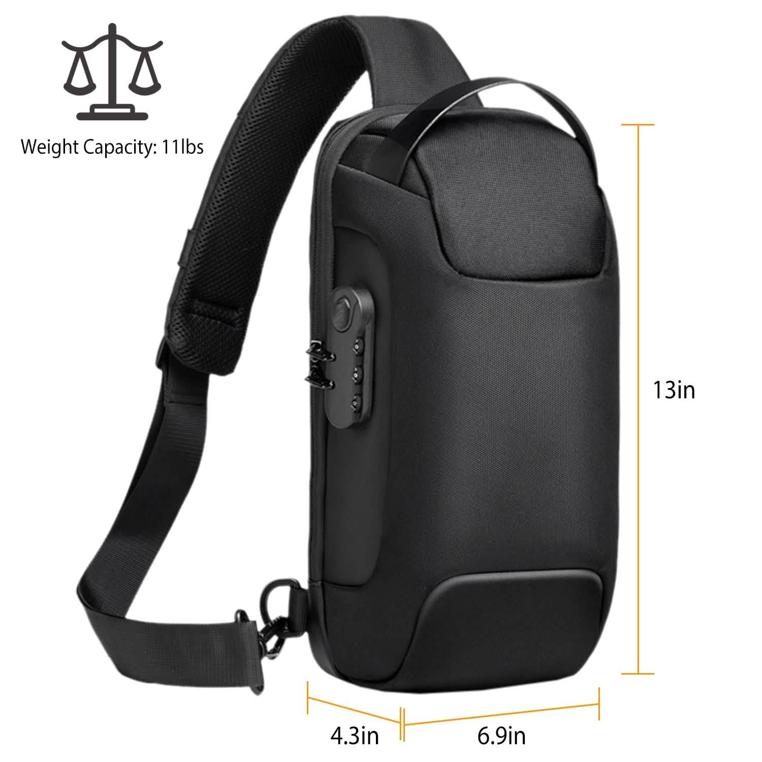 Men's Waterproof Anti-Theft Sling Backpack DailySale