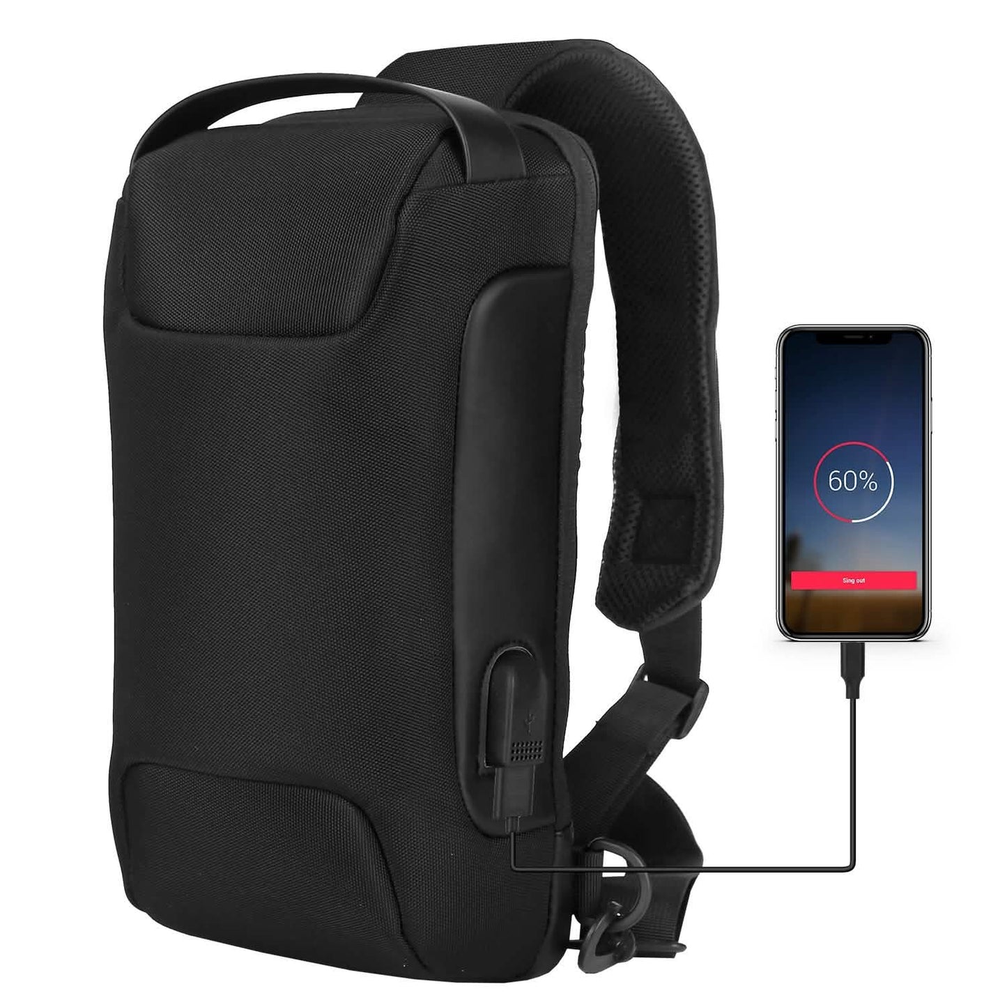 Men's Waterproof Anti-Theft Sling Backpack DailySale