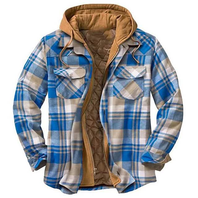 Men's Winter Parka Jacket Cotton Hooded Shirt Jacket DailySale