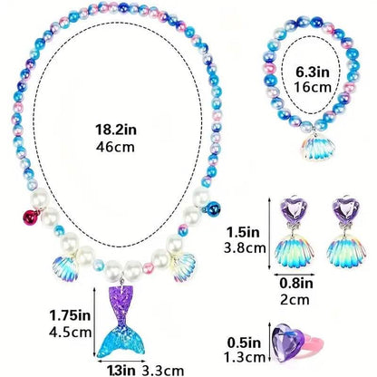 Mermaid-Themed Jewelry Set for Youngsters DailySale