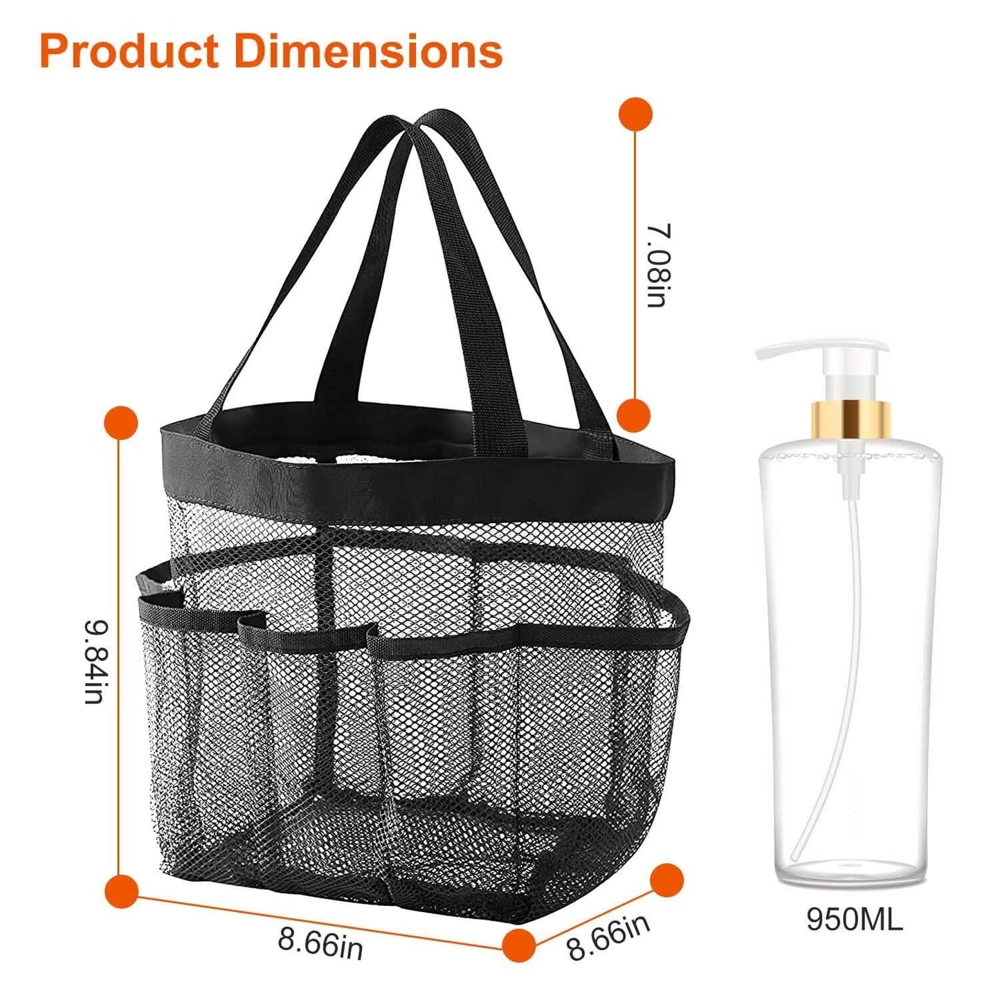Mesh Shower Caddy Bag Organizer Storage Hanging Basket DailySale