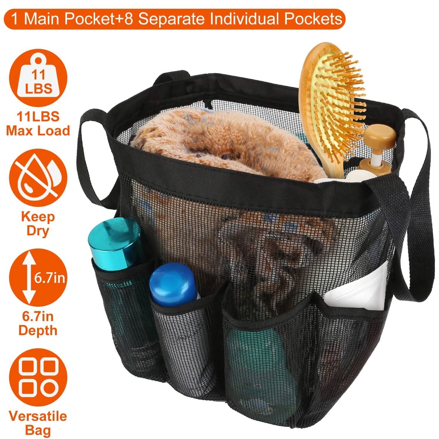 Mesh Shower Caddy Bag Organizer Storage Hanging Basket DailySale