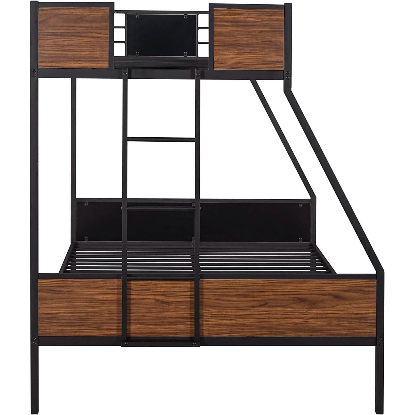 Metal Bunk Bed with Safety Railing Ladder DailySale