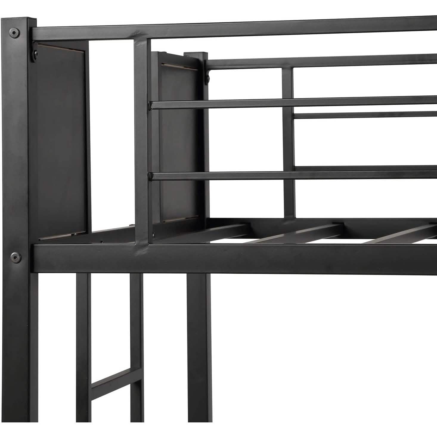 Metal Bunk Bed with Safety Railing Ladder DailySale