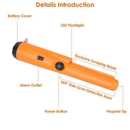 Metal Detector Pin Pointer with Retractable Hanging Wire DailySale