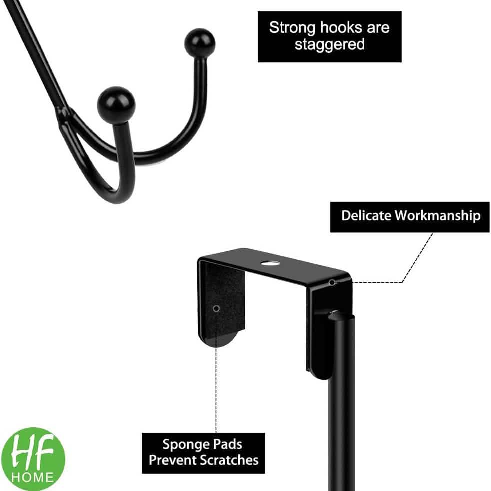 Metal Double Hanging Storage Hooks on Doors DailySale