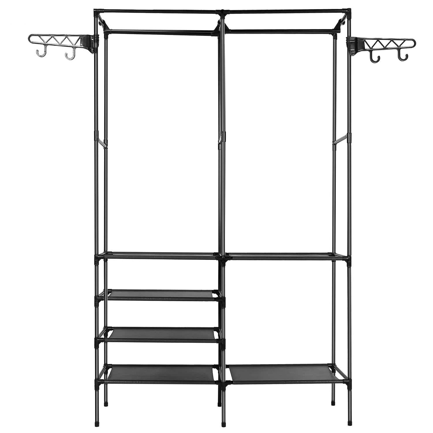 Metal Garment Rack Shoe Clothing Organizer Shelves DailySale