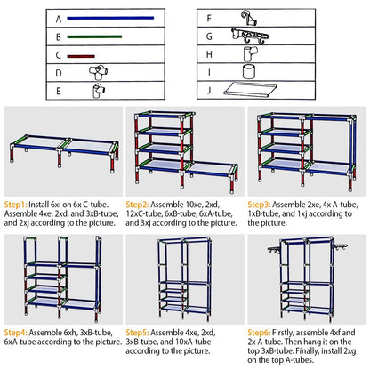 Metal Garment Rack Shoe Clothing Organizer Shelves DailySale
