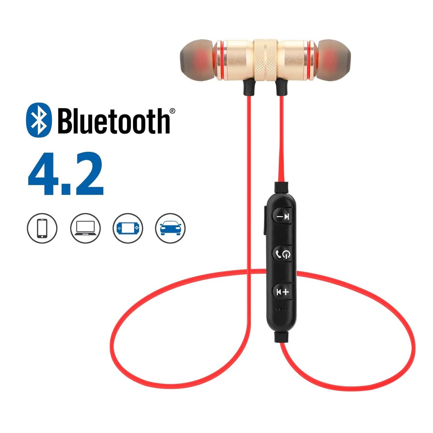 Metal Magnetic Wireless Bluetooth Earphone Sports Headset Stereo Bass DailySale