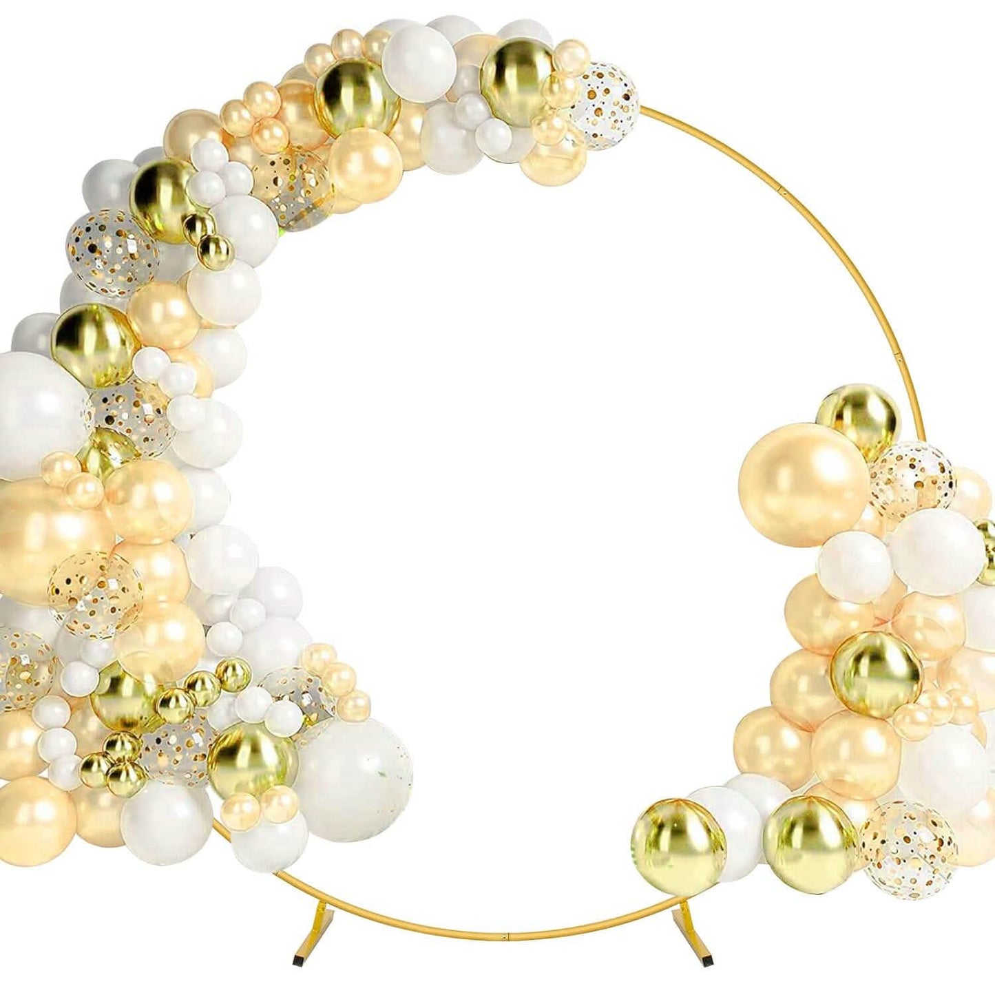 Metal Round Arch Reusable Backdrop Stand with Balloon Tools DailySale