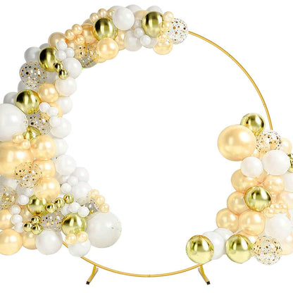 Metal Round Arch Reusable Backdrop Stand with Balloon Tools DailySale