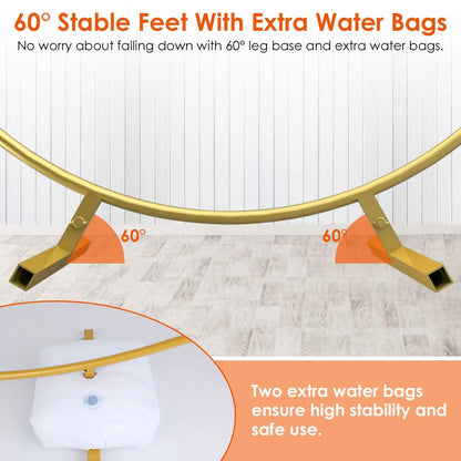 Metal Round Arch Reusable Backdrop Stand with Balloon Tools DailySale