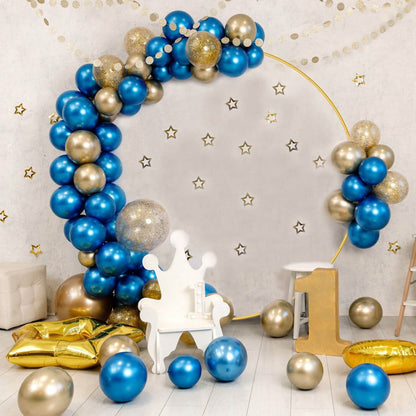 Metal Round Arch Reusable Backdrop Stand with Balloon Tools DailySale