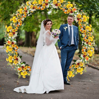 Metal Round Arch Reusable Backdrop Stand with Balloon Tools DailySale