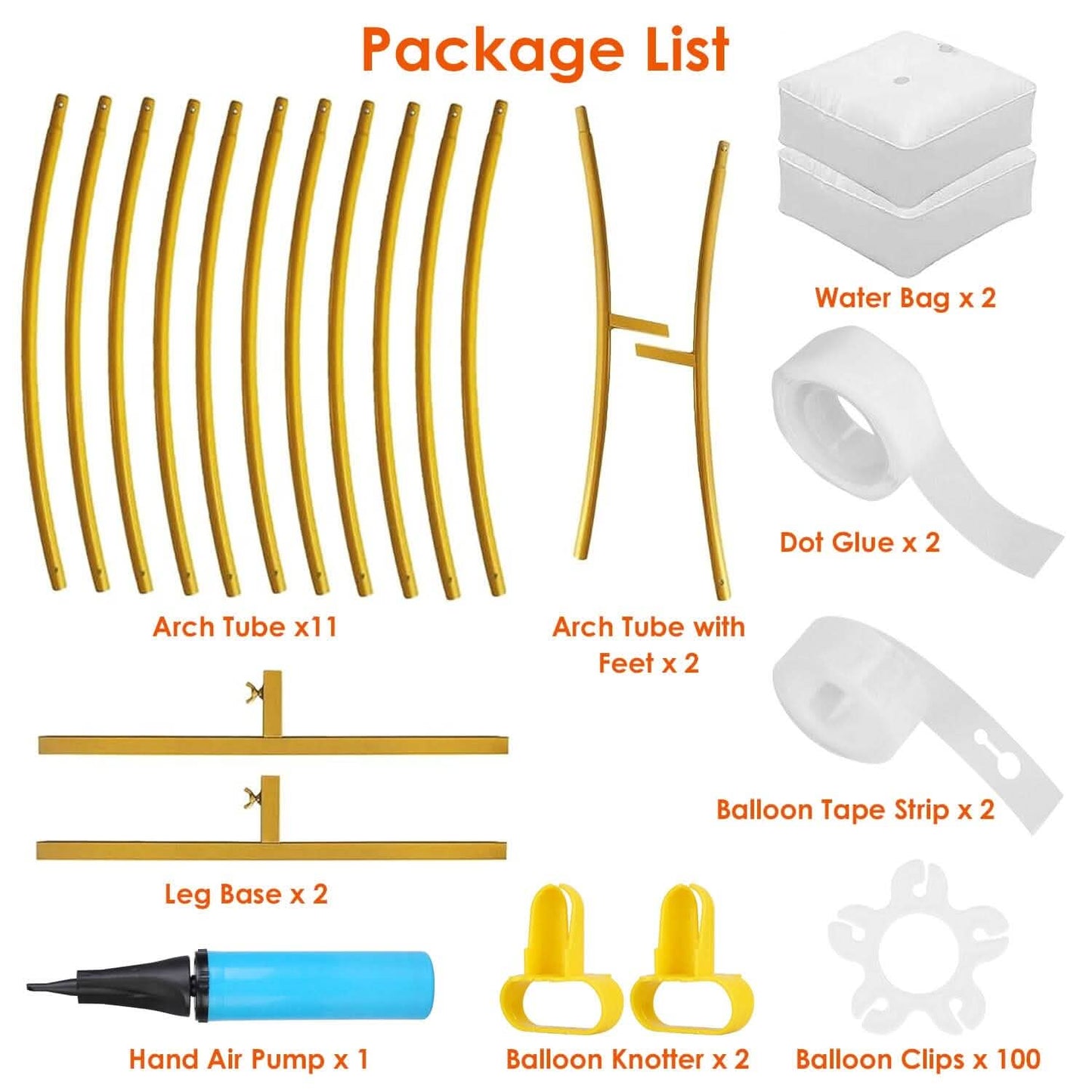 Metal Round Arch Reusable Backdrop Stand with Balloon Tools DailySale