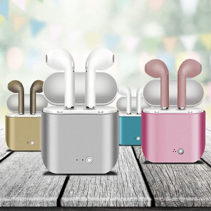 Metallic Wireless Earbuds & Charging Case Set DailySale