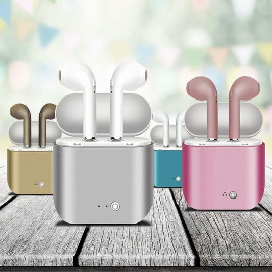Metallic Wireless Earbuds & Charging Case Set DailySale
