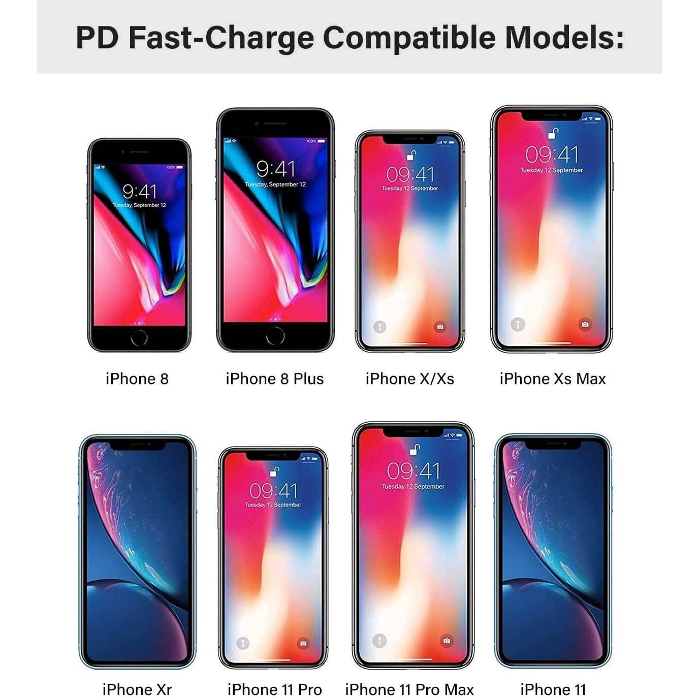 MFi Apple Certified Lightning Fast iPhone Wall Charger Plug for iPhone (20W PD Technology) DailySale