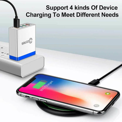 MFi Certified iPhone 4 Port High Speed Wall Charger and 4 Lightning Cables DailySale