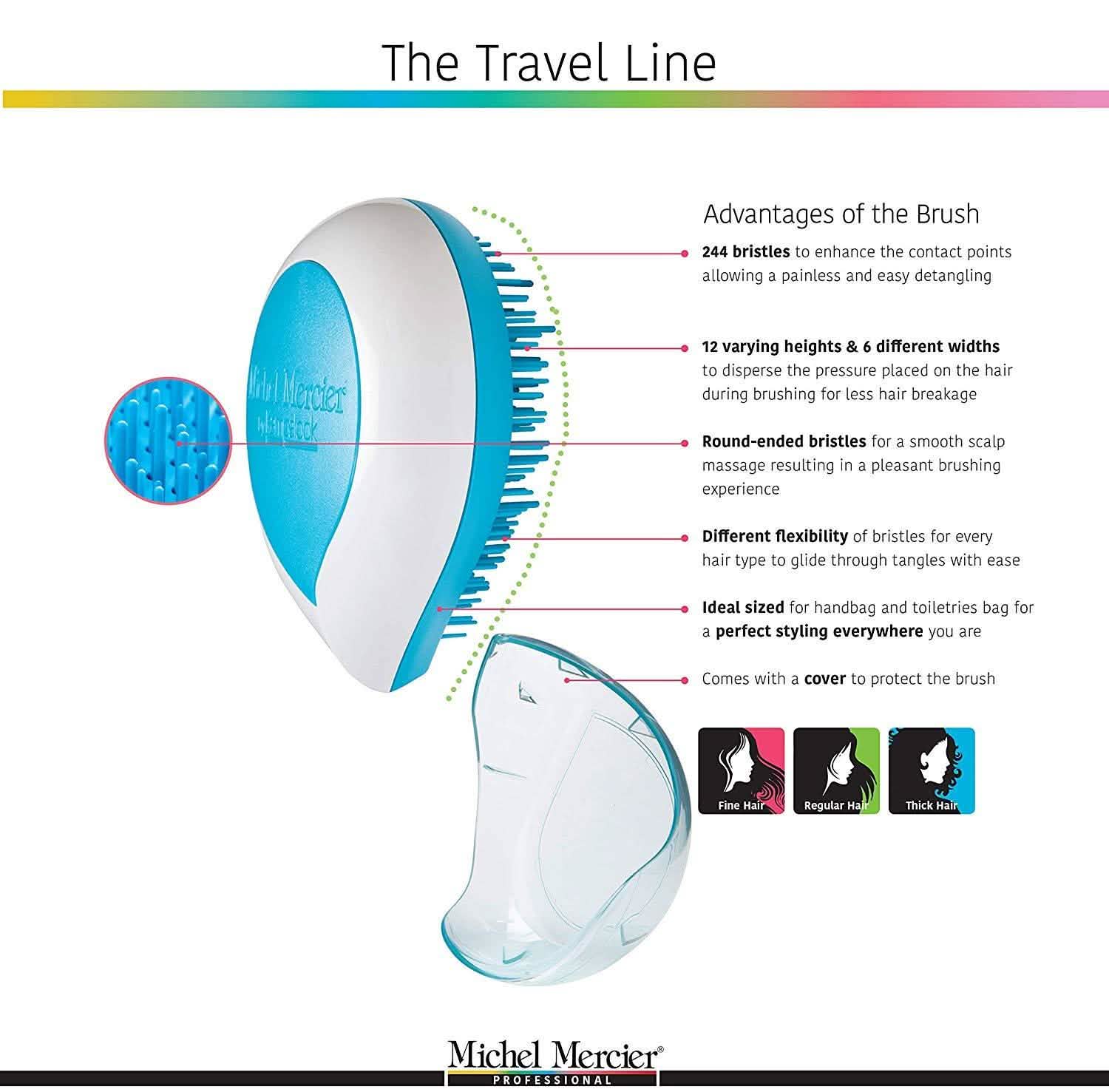 Michel Mercier Travel Size Detangling Brush DailySale