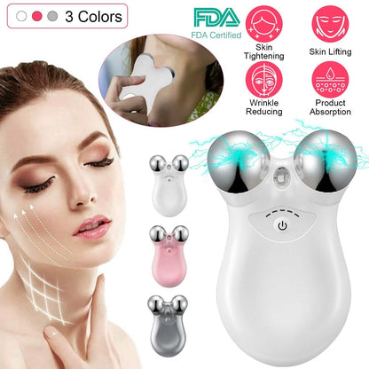 Micro-Current Face Massager Rechargeable Roller with 5 Gears DailySale