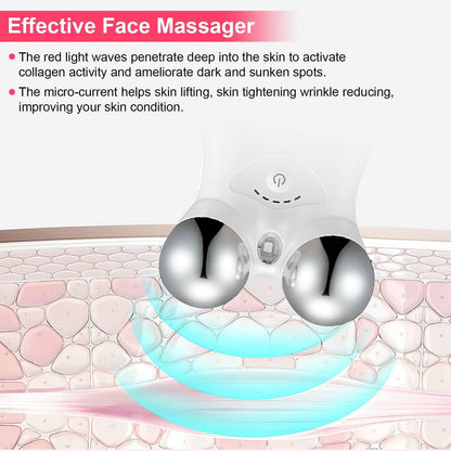 Micro-Current Face Massager Rechargeable Roller with 5 Gears DailySale