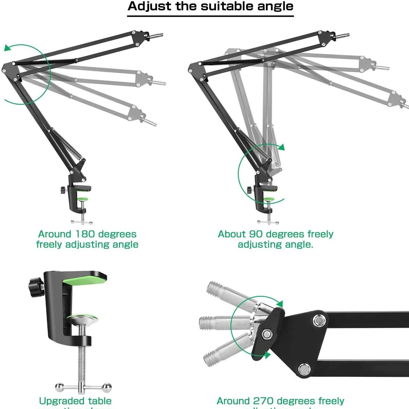 Microphone Arm Stand with Mic Boom Arm Stand DailySale