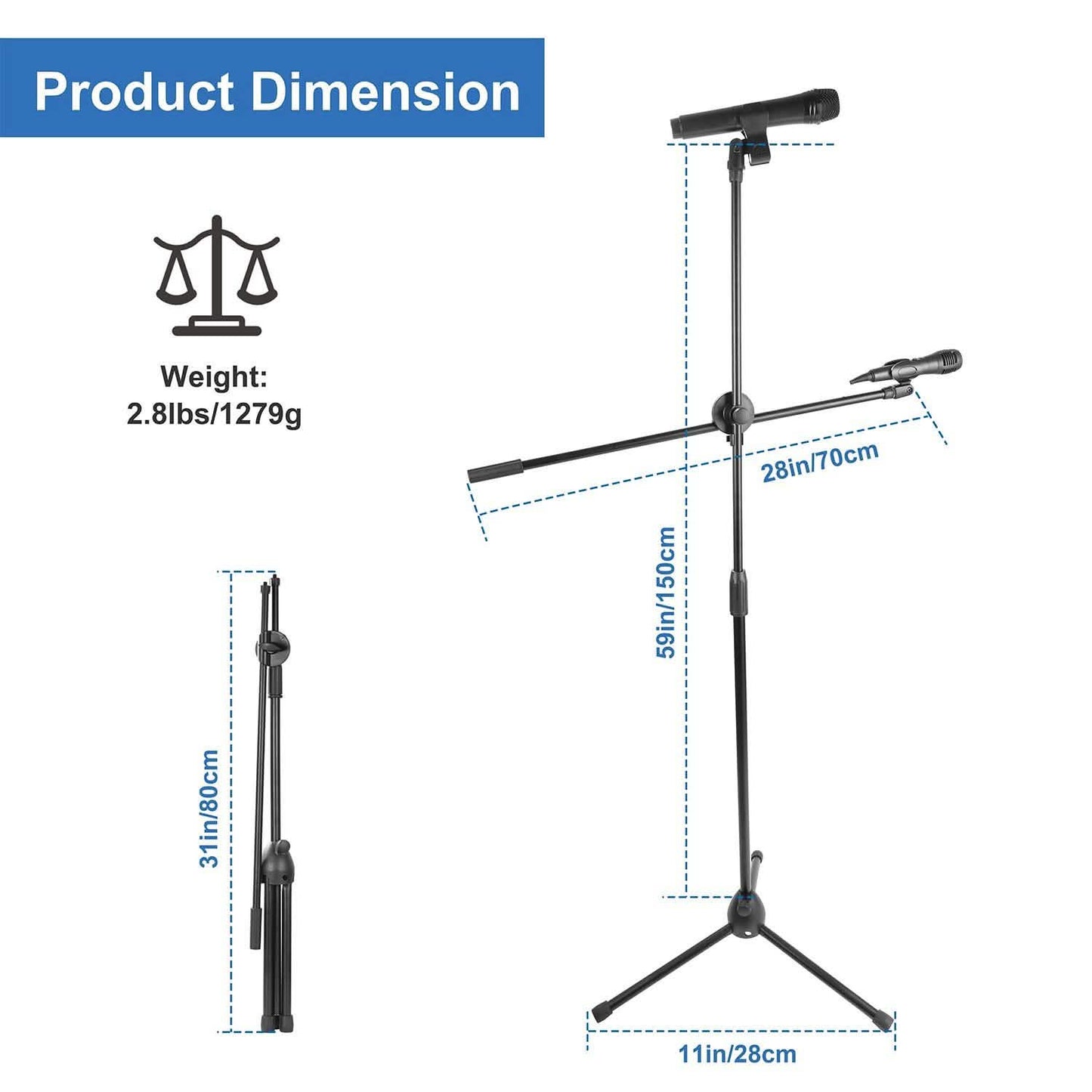 Microphone Stands Tripod Boom Mic Holders DailySale