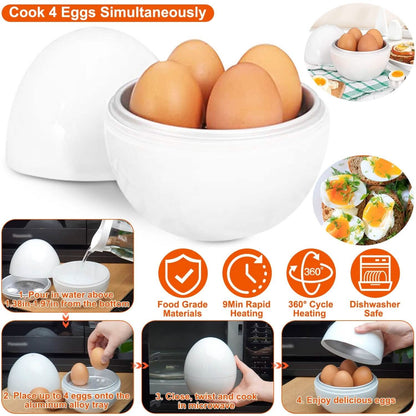 Microwave Egg Broiler Cooker Up to 4 Eggs DailySale