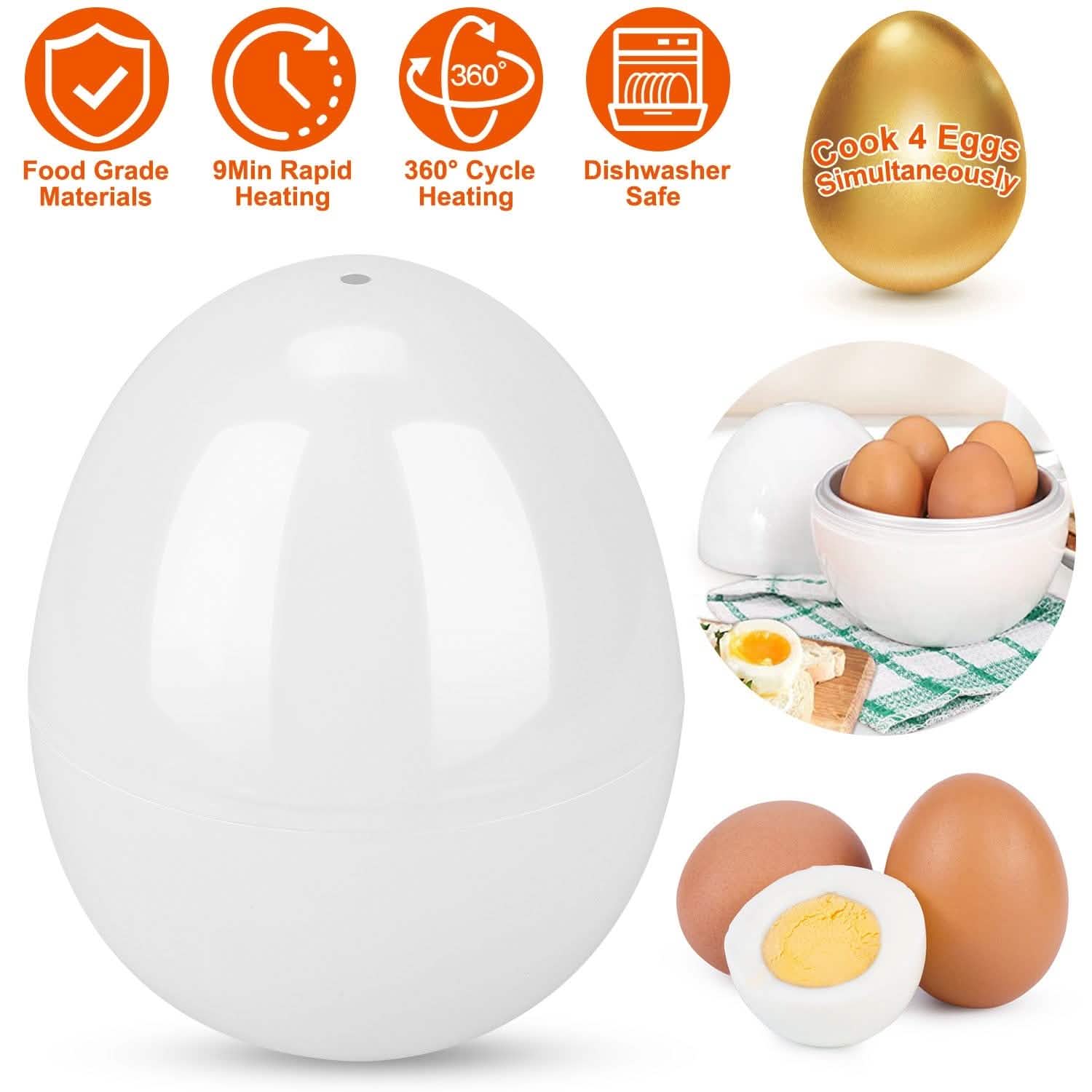 Microwave Egg Broiler Cooker Up to 4 Eggs DailySale