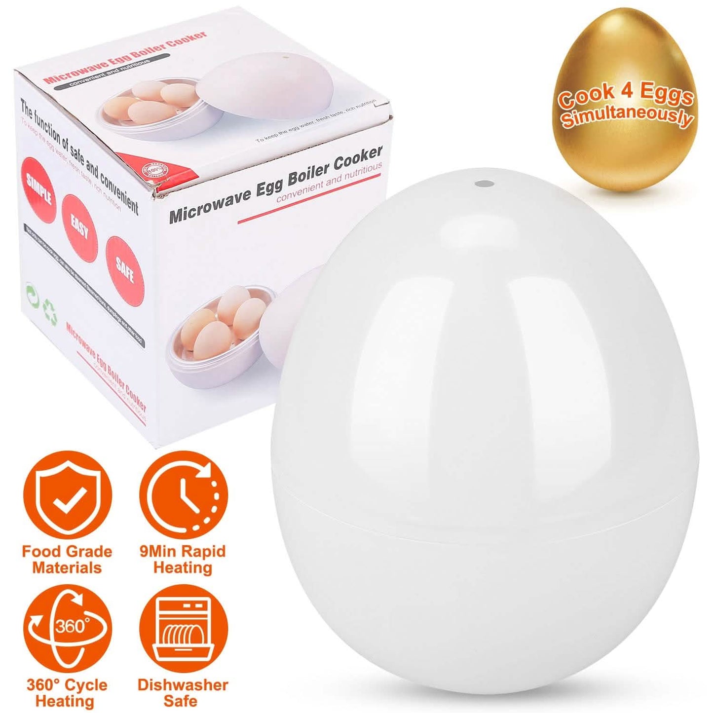 Microwave Egg Broiler Cooker Up to 4 Eggs DailySale