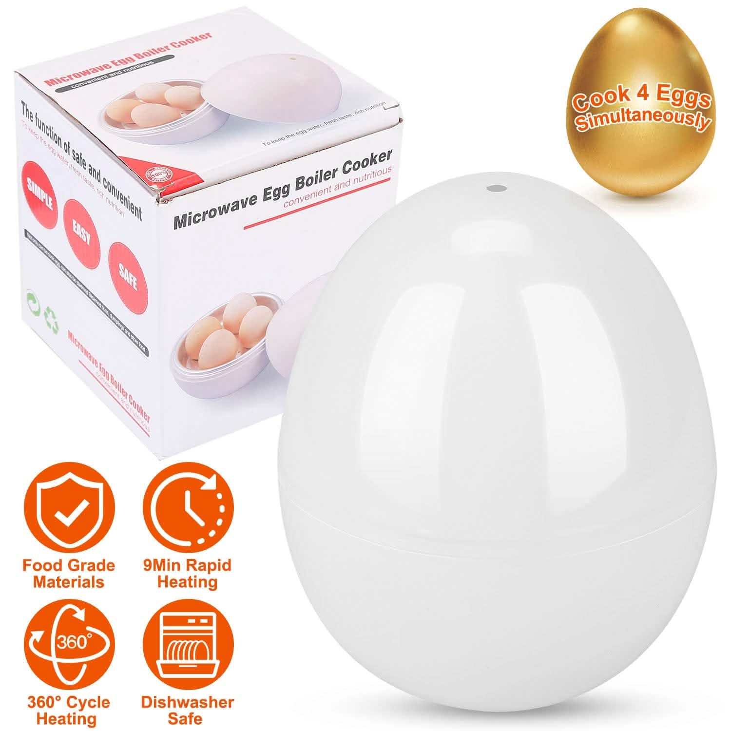 Microwave Egg Broiler Cooker Up to 4 Eggs DailySale