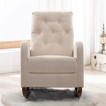 Mid-Century Modern Nursery Rocking Chair Armchair DailySale