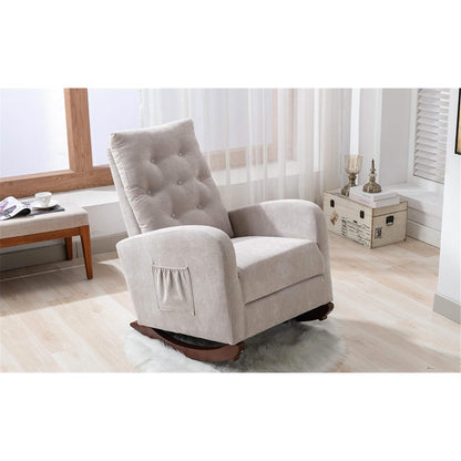 Mid-Century Modern Nursery Rocking Chair Armchair DailySale