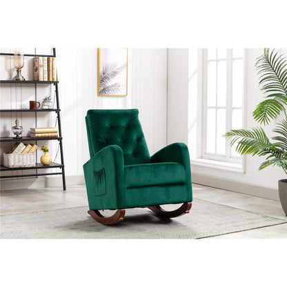 Mid-Century Modern Nursery Rocking Chair Armchair DailySale