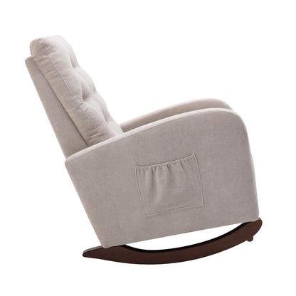 Mid-Century Modern Nursery Rocking Chair Armchair DailySale
