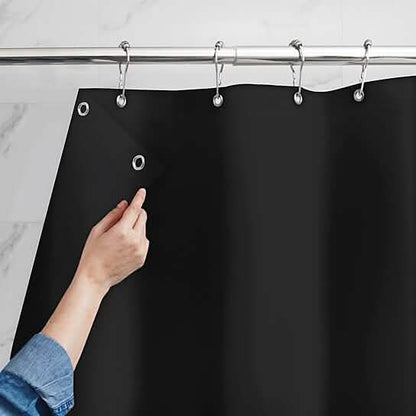 Mildew Resistant Heavyweight Vinyl Shower Curtain Liner with Magnets Metal Grommets DailySale