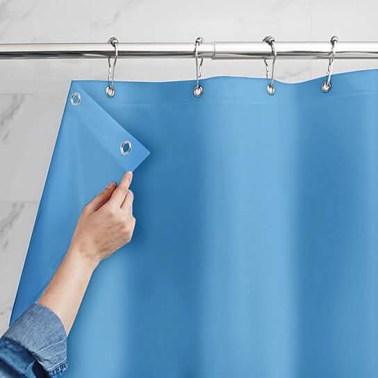 Mildew Resistant Heavyweight Vinyl Shower Curtain Liner with Magnets Metal Grommets DailySale