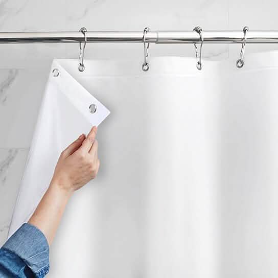 Mildew Resistant Heavyweight Vinyl Shower Curtain Liner with Magnets Metal Grommets DailySale
