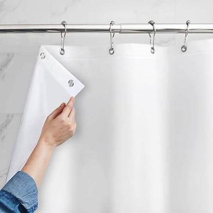 Mildew Resistant Heavyweight Vinyl Shower Curtain Liner with Magnets Metal Grommets DailySale
