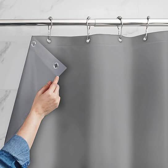 Mildew Resistant Heavyweight Vinyl Shower Curtain Liner with Magnets Metal Grommets DailySale