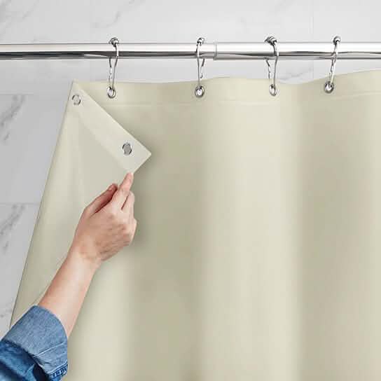 Mildew Resistant Heavyweight Vinyl Shower Curtain Liner with Magnets Metal Grommets DailySale
