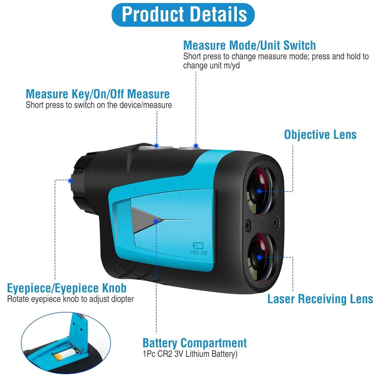 Mileseey Professional Precision Laser Golf Rangefinder DailySale