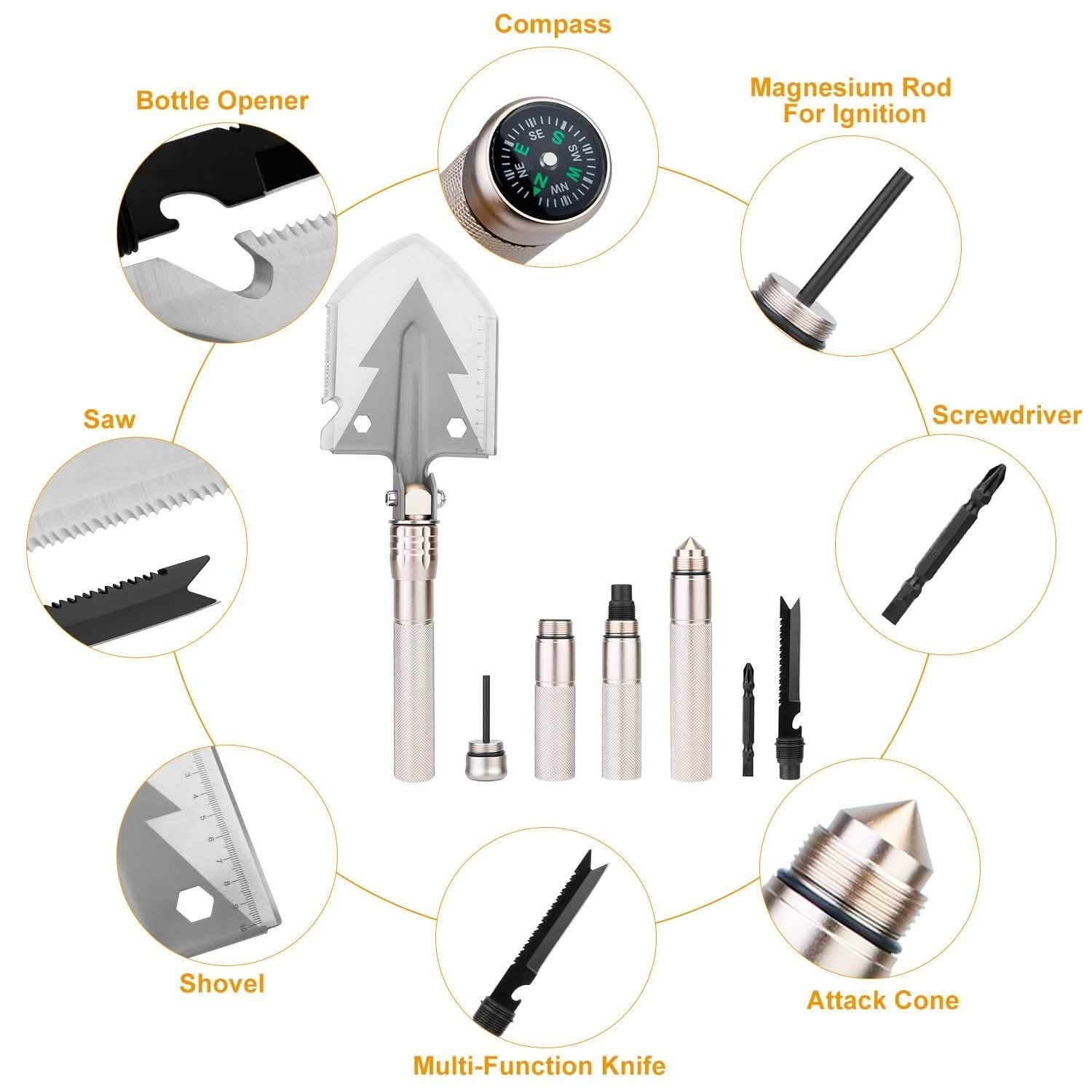 Military Folding Shovel Multifunctional Survival Emergency Spade Tactical Multitool DailySale
